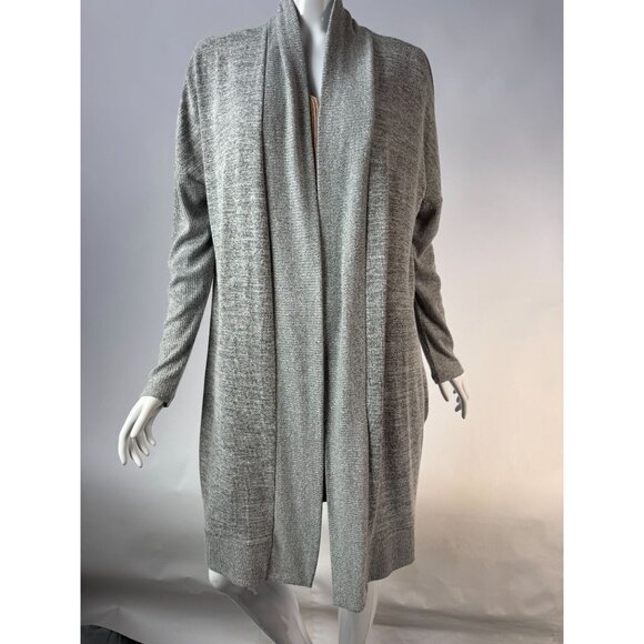 Gap Womens Heather Gray Open Front Cardigan Sweater Long Sleeve Lightweight L - Picture 8 of 16